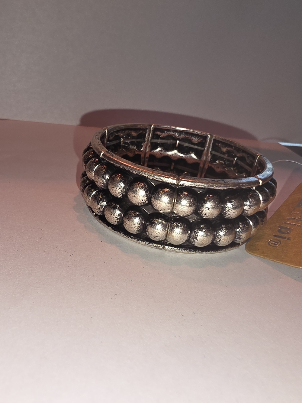 Western/Southwester Inspired Silver Bead Stretch Bracelet - Women Jewelry